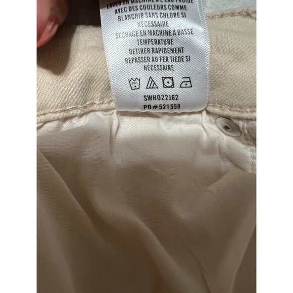 SHYANNE Cream/Ivory Western Country High Rise Stretch Flare Jeans Frayed Hem SIZ - Picture 7 of 10